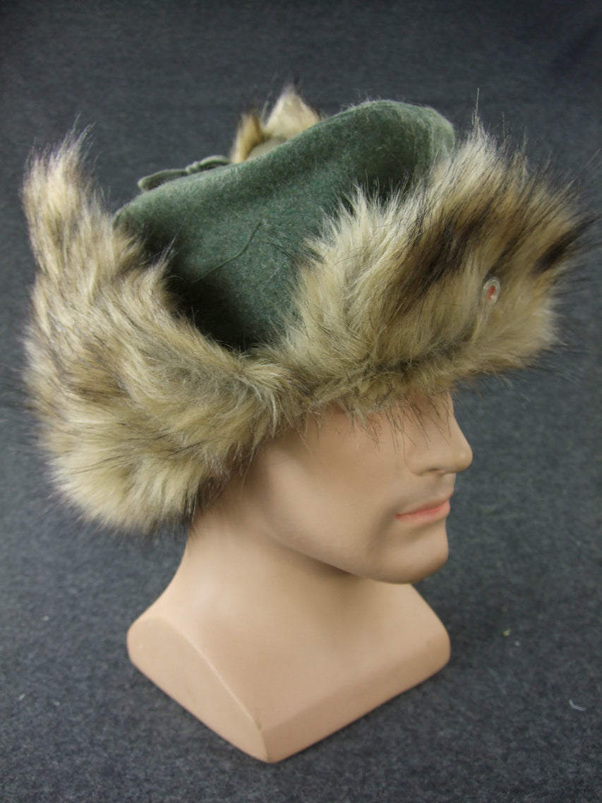 WW2 German Officer Fur Winter Cap + Metal Cockade| Hikimilitariashop