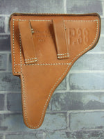 WW2 German P38 Hard Shell Holster Brown Leather