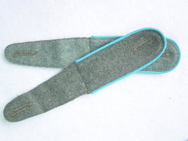 WWII German Shoulder Board Fieldgrey Board With Light Blue Pipe