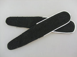 WWII German Shoulder Boards Black Wool Board With White Pipe