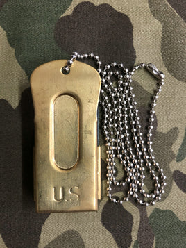WW2 United States US Airborne Paratrooper Clicker And Chain