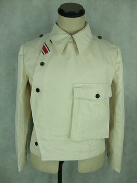 WWII German Heer Panzer HBT Off-White Wrapper Jacket WH