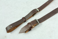 WW1 German Leather Carry Strap For Binoculars Case Dark Brown