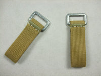 WW2 German Soldier DAK EM Y-Straps Webbing D-ring X2